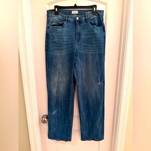 Nicole Miller Super High Rise Wide Leg Jeans.